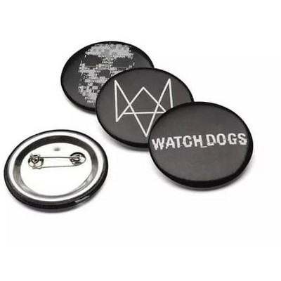 ThinkGeek, Inc. Watch Dogs 1-1/2" Logo Pins, Set of 4
