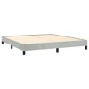 Bed Frame Light Grey Velvet, Plywood, Engineered Wood King Sturdy - 3 of 4