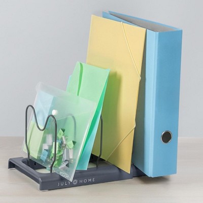 Expandable Gray Metal Pot and Pan Organizer Rack