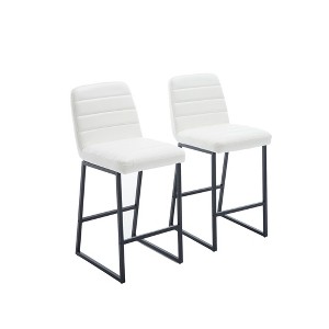 NicBex Set of 2 Bar Stools for Kitchen Island,Counter Height Bar Stools with Footrest,Bar Chairs for Dining Rooms,Kitchens,White/Coffee/Beige/Brown - 1 of 4