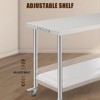 60X24x35 Inch Stainless Steel Work Table with Double Shelf, Heavy Duty Prep Station for Kitchen Restaurant or Garage Storage - 4 of 4