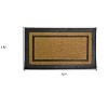 HomeRoots 18" X 30" Beige and Black Rubber and Coir Outdoor Door Mat - 3 of 4