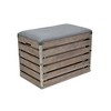 Cheung's SiloSong Set of 2 Rectangular Wood Slat Storage Bench - Gray - 4 of 4