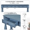 ORRD 63" Mediterranean Console Table with 3 Drawers & Shelf, Extra-Long Solid Wood Entryway Table for Hallway & Living Room（Espresso） - 4 of 4