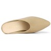 Allegra K Women's Pointed Toe Slip on Block Heel Slide Mules - 4 of 4