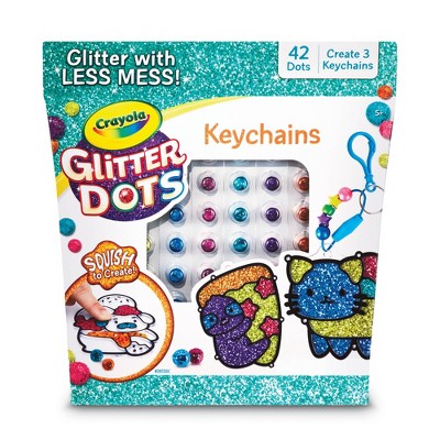 Crayola 72pc Glitter Dots Keychains Craft Set