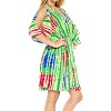 LA LEELA Women's Summer Plus Size Fall Holiday Swimwear Swimsuit Cover ups for Women Vacation Beachwear Mini Bathing Suit 2X-3X Green, Tie Dye Design - 3 of 4