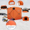 Ice Fishing Insulated Tent for 3-4 People - Large Pop-Up Hub-Style Shelter with 68 Sq Ft Fishable Area, Windproof & Easy Setup for Ultimate Comfort - 4 of 4