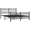 vidaXL Metal Bed Frame without Mattress with Footboard Black 59.1"x78.7" - 3 of 4