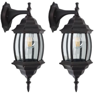 Grazia 6.5" Outdoor Sconce (Set of 2) - PLT7002 - Bronze - Safavieh - 1 of 4