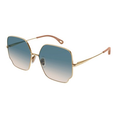 Chloe CH 0092S 003 Womens Square Sunglasses Gold 60mm : Target