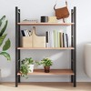 vidaXL Wall Shelf Light Brown 39.4 in.x15.7 in.x0.8 in. Treated Solid Wood Oak - 3 of 4