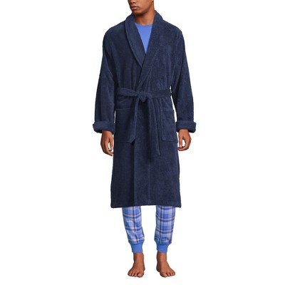Lands' End Men's Calf Length Turkish Terry Robe