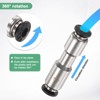 Unique Bargains Nickel Plated Brass Push To Connect One Way Quick Release Check Valve 2 Pcs - 4 of 4