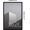 Americanflat 16x24 Poster Frame with Polished Plexiglass - Streamline Collection - Thin Border Picture Frame for Wall Display - Black - 2 of 4