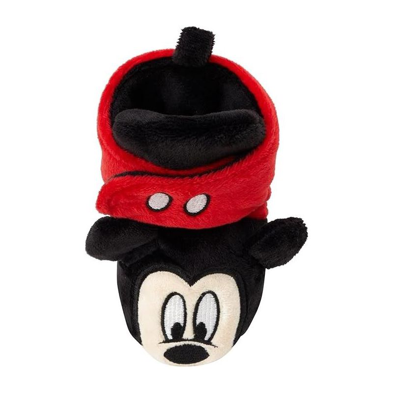 Disney Baby Boys Mickey Mouse Booties - Soft Fleece Slipper Sock, Newborn/Infant- (0-24M), 3 of 4