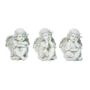 Transpac Resin Baby Angel Figurine Set of 3 Spring Home Decorations - 1 of 1