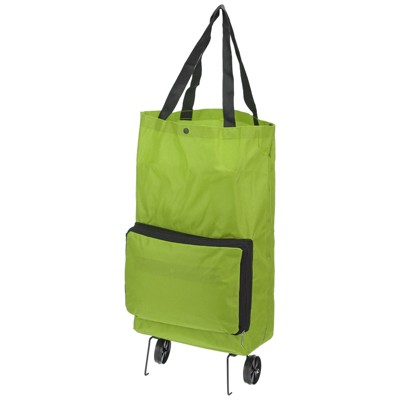 Unique Bargains Waterproof Tear-Resistant Foldable Large Capacity Shopping Cart with Wheels 13-18 Inch