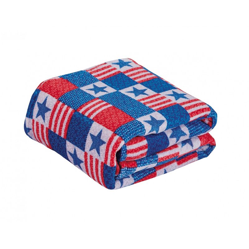 Extra Cozy and Comfy Microplush Throw Blanket (50"x60") - Patriotic, 3 of 4