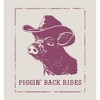 Cowboy Pig "Piggin' Back Rides" Adult Long Sleeve Hoodie - 2 of 2