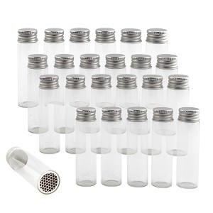 Darware Party Favor Matches Jars, 24pk; Empty Glass Vials w/ Strike Stickers for Wedding Favors and DIY Gifts - 1 of 4
