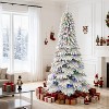 Allovit Premium Christmas Decorations,Christmas Tree Snow Pine Tree Prelit&480 Warm Lights&Foldable Iron Stand for Home Yard - 2 of 4