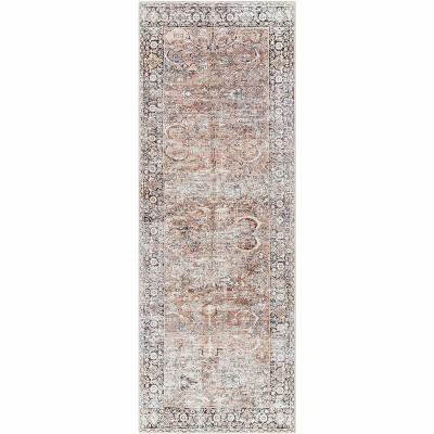 Hauteloom Tan Jill Vintage Washable Area Rug