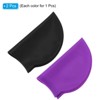 Unique Bargains Silicone Waterproof High-Stretch Adult Swimming Caps 2 Pcs - 3 of 4