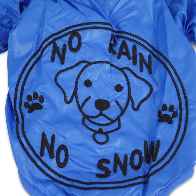 SUSSEXHOME Pets Dog Raincoat with Hood - Full Coverage Dog Rain Jacket with Fleece Lining, 3 of 9