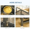 LOVMOR 19" Travel Bird Cage Parrot Carrier with Handle Wooden Perch for Cockatiels - 2 of 4