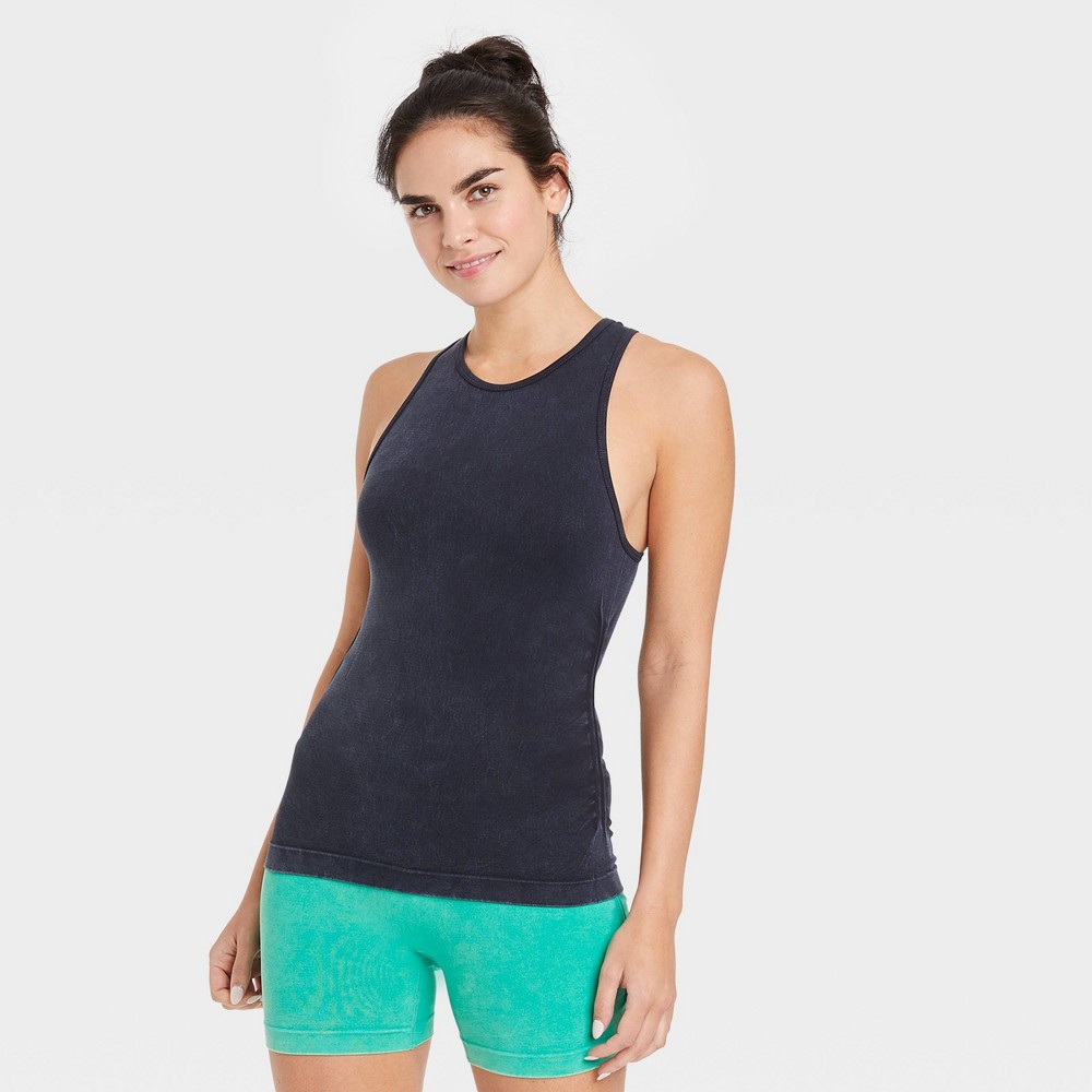 Women's High Neck Seamless Tank Top - JoyLab Black M