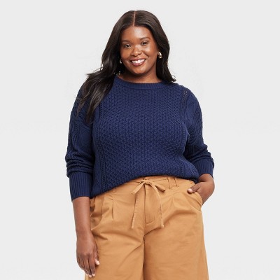 Women's Crewneck Tunic Pullover Sweater - A New Day™