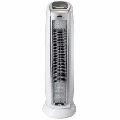 Lasko 5775 Portable Electric 1500 Watt Indoor Room Oscillating Ceramic Tower  Space Heater With Adjustable Thermostat, Silver : Target