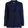 Lands' End Women's Fine Gauge Cotton Button Front Blazer Sweater - 3 of 4