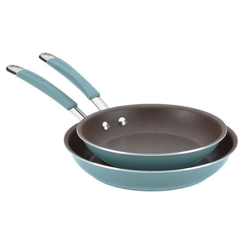 Rachael Ray Cucina Twin Pack Open Skillets - Blue (9.25" and 11"), 1 of 9