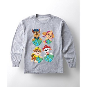 Boys' - Paw Patrol - Heart Earth Long Sleeve Graphic T-Shirt - 1 of 4