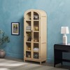 Saracina Home 76" 5 Shelf Arched Bookcase Cabinet - 4 of 4