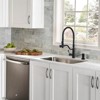 WOWOW Single-Handle Pull Down Kitchen Faucet with Soap Dispenser in Matte Black - 2 of 4