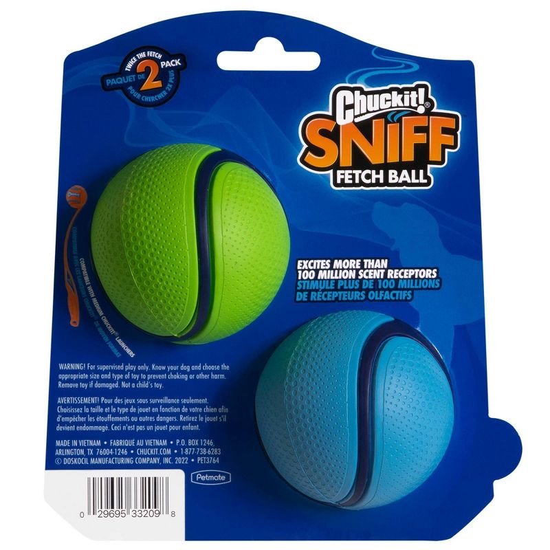 Chuckit! Sniff Fetch Ball Dog Toy - 2pk, 2 of 4