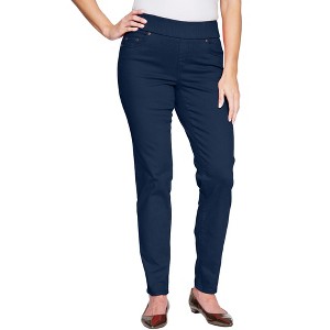 Jessica London Comfort Waist Stretch Denim Straight Leg Jean - 1 of 4
