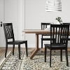 2pk Holden Slat Back Dining Chair Black - Threshold™: Solid Wood Frame, Modern Style, 200lb Capacity - 2 of 4