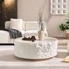 Airsurfer Round, 36-inch Natural Stone Coffee Table Stone Finish Round Coffee Table Contemporary Accent for Living Room Centerpiece - 3 of 4