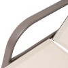 2pk Outdoor Aluminum Chaise Lounge Chairs with Armrests - Light Brown - Crestlive Products: Sling Design, Poolside Suitable, Fade-Resistant - 4 of 4