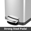 8-Gallon Slim Kitchen Trash Can | Soft-Close Lid, Step Pedal, Bag Tuck Band & Removable Liner | Stainless Steel for Office, Bathroom & Kitchen - 4 of 4