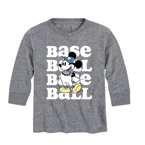 Boys' - Disney - Baseball Mickey Long Sleeve Graphic T-Shirt - image 1 of 4