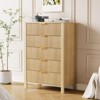 Fluted 5 Drawer Dresser - 45 Inch Tall Slim Dresser for Small Spaces, Modern Farmhouse Wooden Chest for Bedroom Nursery Apartment, Easy Assembly - 2 of 4