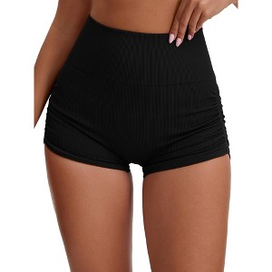 INSPIRE CHIC Women's High Waist Slimming Waist Butt Lifter Control Panties Workout Sport Running Short - 1 of 4