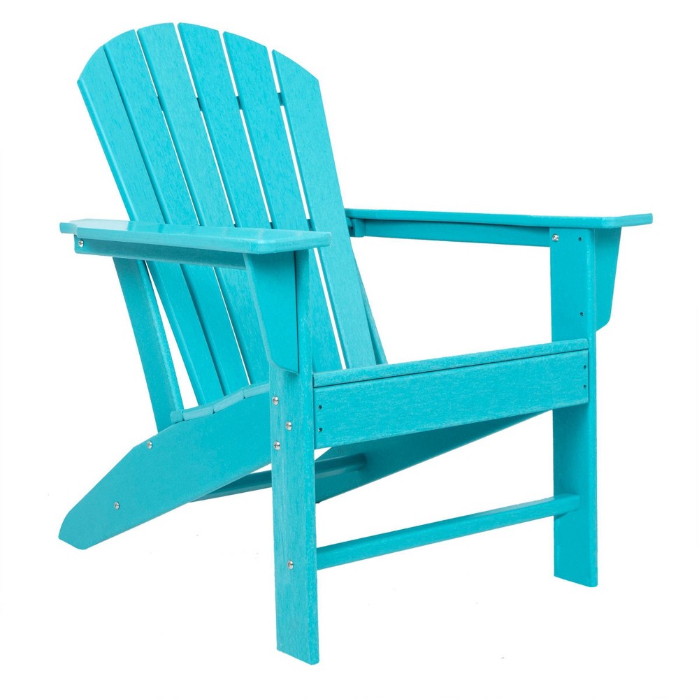32″x37″ Traditional Resin Adirondack Chair – Blue – Olivia & May  – Patio and Outdoor​