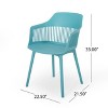 Christopher Knight Home Dahlia Outdoor Modern Dining Chairs (Set of 2) - 3 of 4