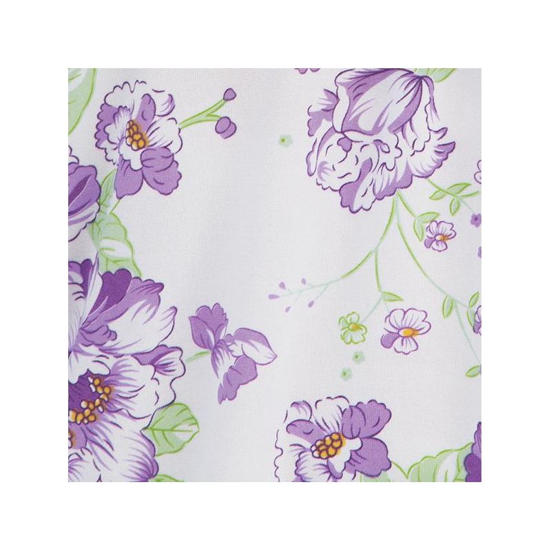Collections Etc Soft Floral Pattern Print Knit 2-Piece Capri Pajama Set, 5 of 6